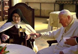 Папа Иоанн Павел II и сестра Лусия