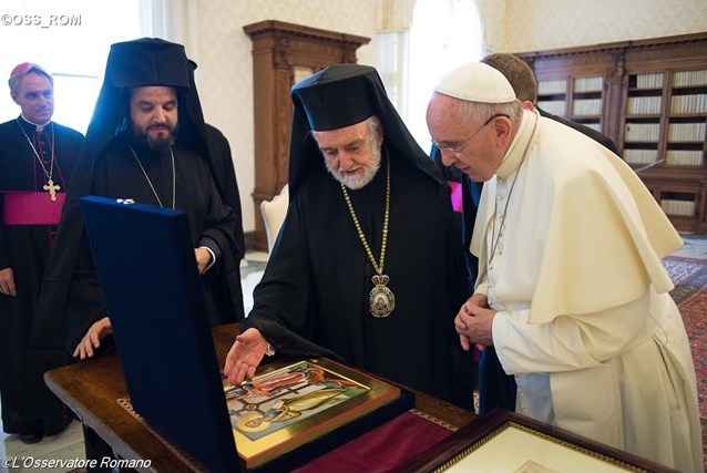 Папа Франциск встретился с делегацией от Константинопольского Патриархата