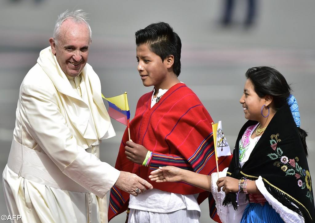 Папа прибыл в Эквадор (лучшие фото)