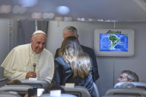 Pope on way back from South America tour
