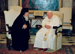 Папа Иоанн Павел II и Вселенский Патриарх Варфоломей