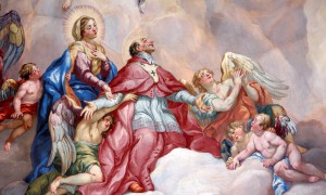 Й-М. Роттмайер. Заступничество святого Карло Борромео поддерживаемого Девой Марией (1714 г.)
