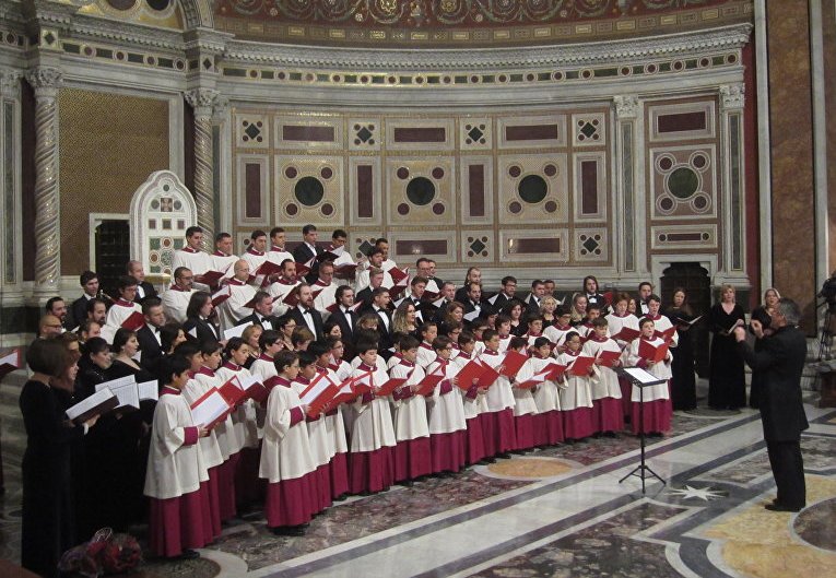 Синодальный хор РПЦ выступил с Сикстинской капеллой в Риме