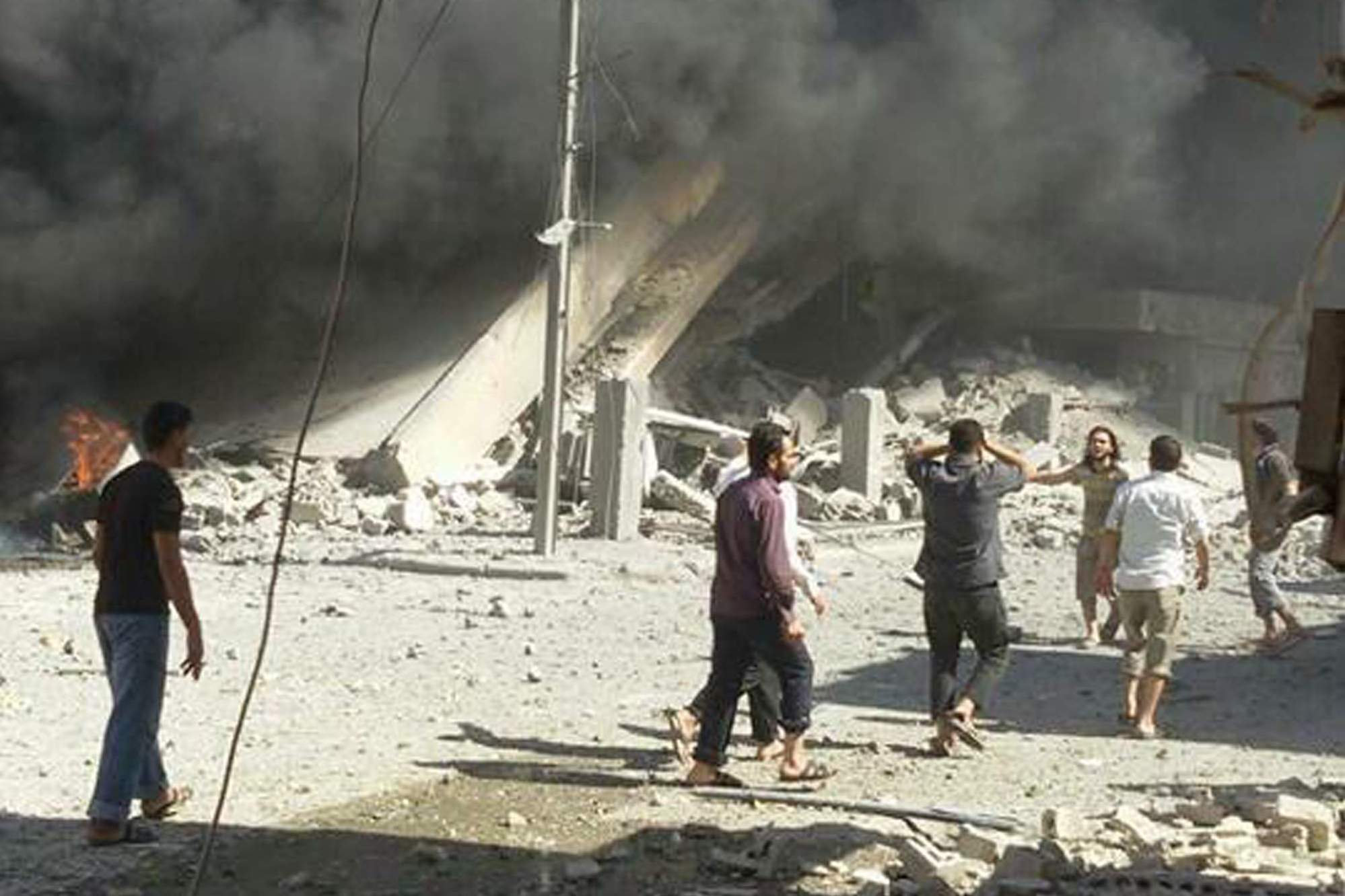 Взрывы прогремели в христианском городе Телль-Тамер на севере Сирии, есть жертвы