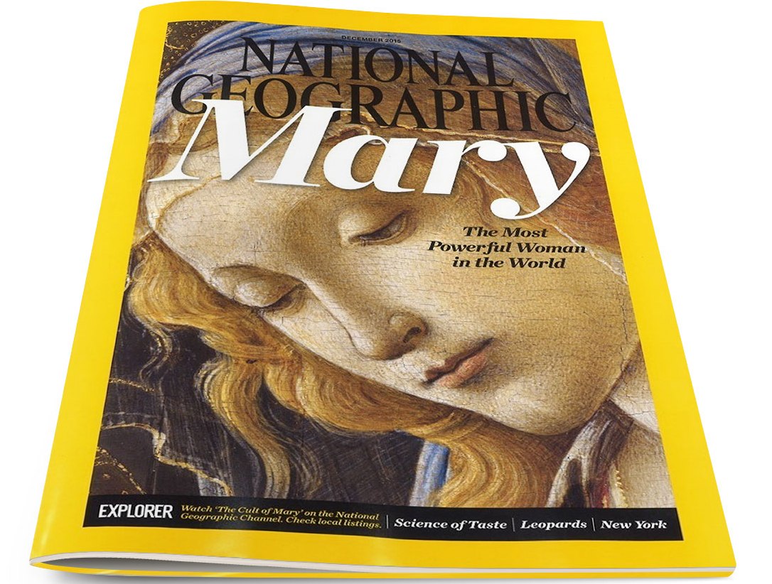 На обложку декабрьского выпуска National Geographic поместили изображение Девы Марии