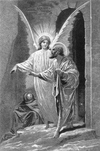 Ангел выводит апостола Петра из темницы