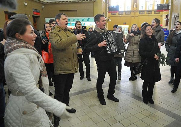 В Москве прошел музыкальный флешмоб в знак дружбы с Украиной