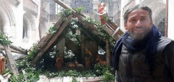 В Алеппо на развалинах церкви художник создал Пещеру Рождества