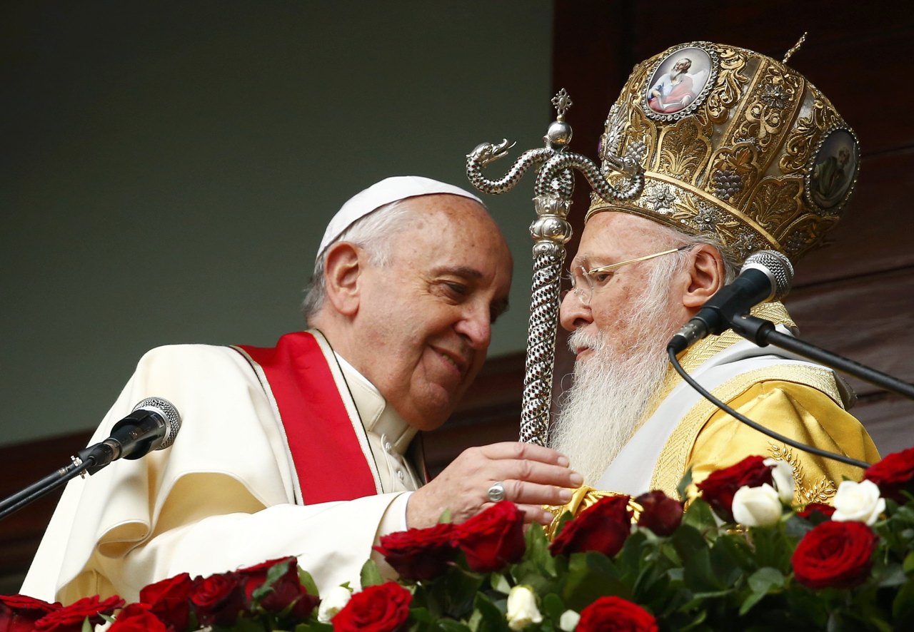 Папа Франциск поблагодарил Патриарха Варфоломея за приверженность экуменизму