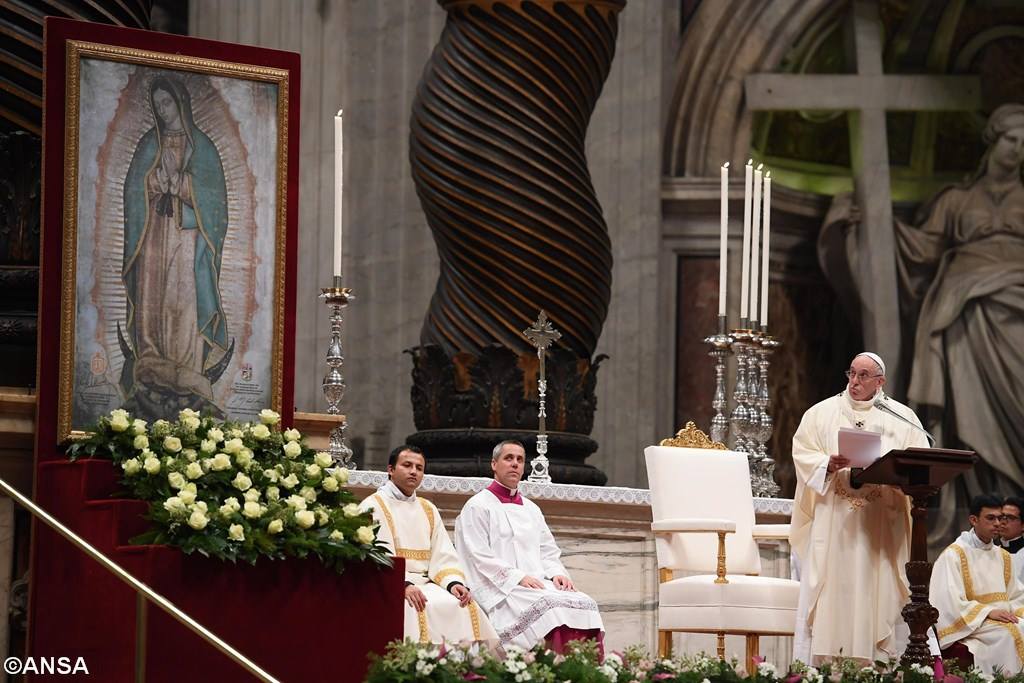 Папа: вера Пресвятой Богородицы открывает глаза слепому обществу