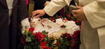 В день памяти святой Агнессы Папе преподнесли двух ягнят для паллиев