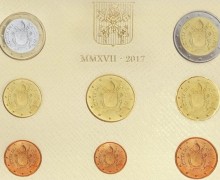 Новые серии ватиканских евро за 2017 год