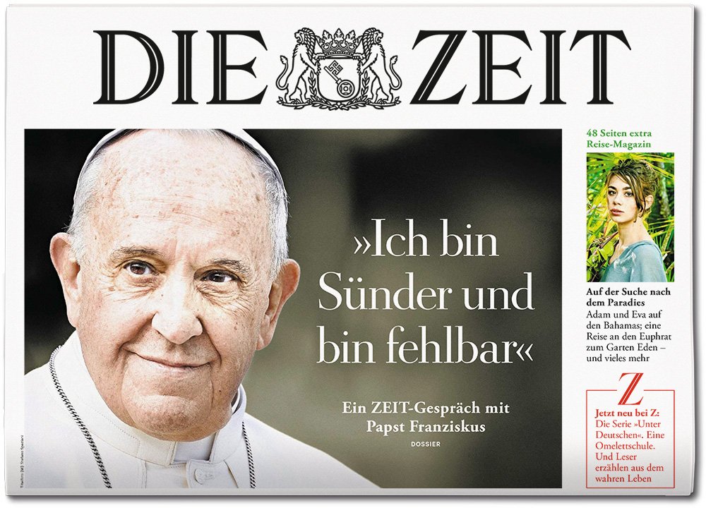 Подробности интервью Папы Франциска немецкому изданию «Die Zeit»