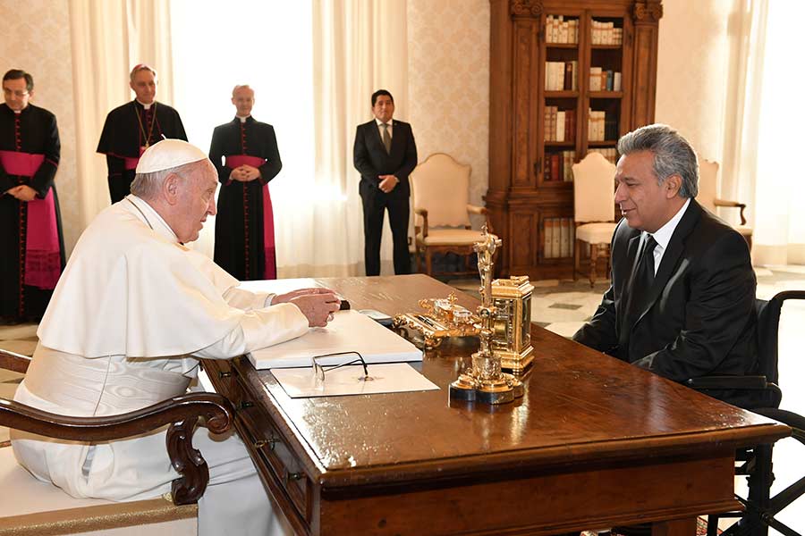 Папа встретился с президентом Республики Эквадор