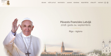 Создан сайт, на котором можно узнать о визите Папы Римского Франциска в Латвию