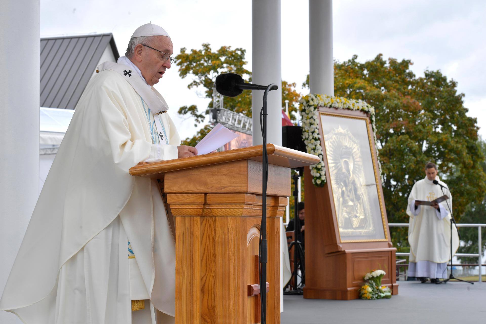 Проповедь Папы Франциска на св. Мессе в ходе его Апостольского визита в Латвию, 24 сентября 2018 г., Святилище Девы Марии в Аглоне