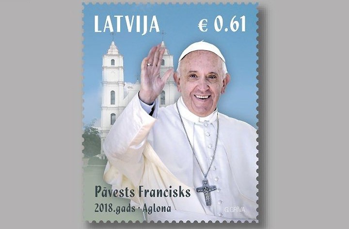 В Латвии выпустили марку в честь Папы Франциска