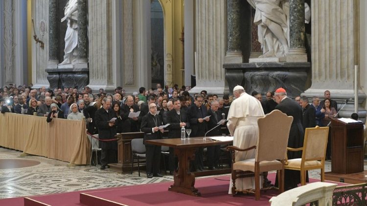 Папа встретился с духовенством Римской епархии