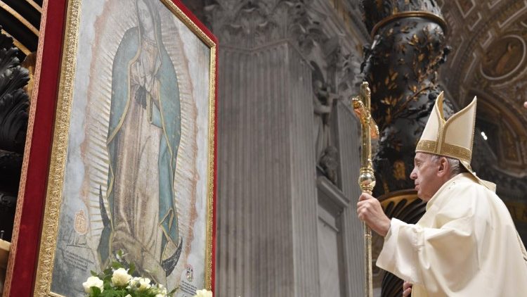 Папа Франциск возглавил Мессу в день литургического поминовения Богородицы Гваделупской