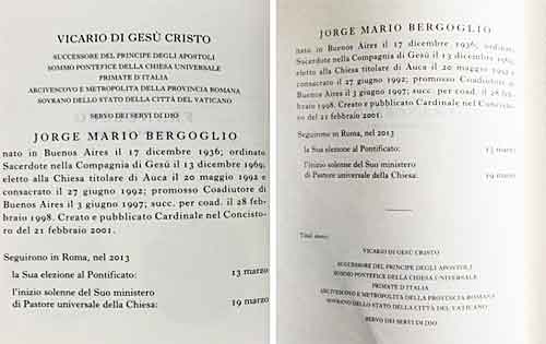 В новом издании «Annuario Pontificio» Папе Франциску оставлен титул Епископа Рима, а все прочие титулы названы «историческими»