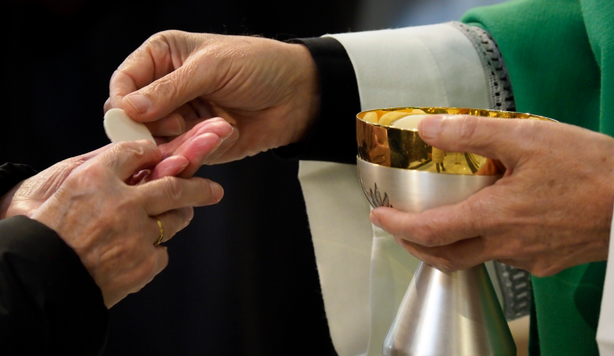 Польские епископы: никто не вправе осуждать причащение в руку