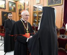 Патриарх Иерусалимский принял великого магистра ордена Гроба Господнего кардинала Филони
