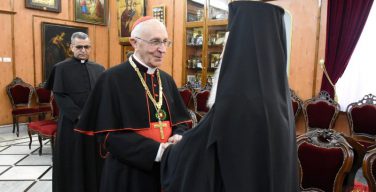 Патриарх Иерусалимский принял великого магистра ордена Гроба Господнего кардинала Филони