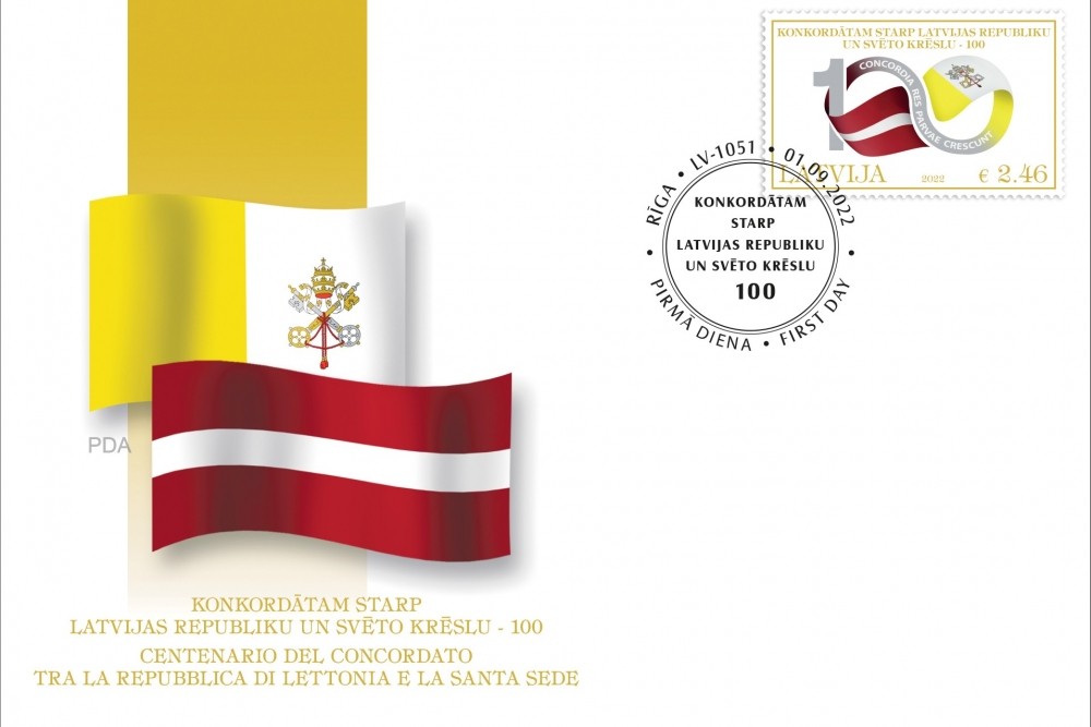 В Латвии выпущена почтовая марка к 100-летию заключения Конкордата с Ватиканом