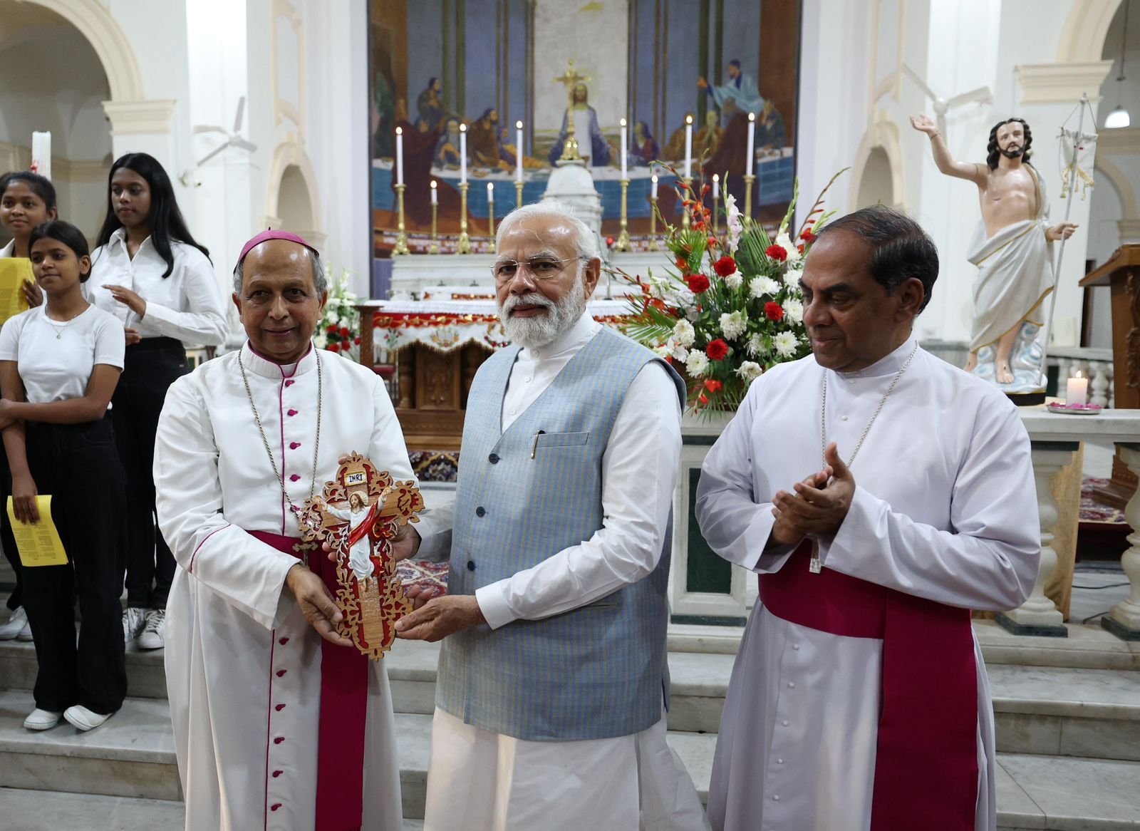 На Пасху премьер-министр Индии посетил католический собор и встретился с главой Маланкарской Церкви