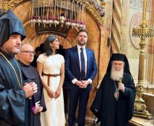 Патриарх Феофил встретил вице-президента США в Храме Гроба Господня (+ ФОТО)