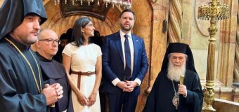 Патриарх Феофил встретил вице-президента США в Храме Гроба Господня (+ ФОТО)